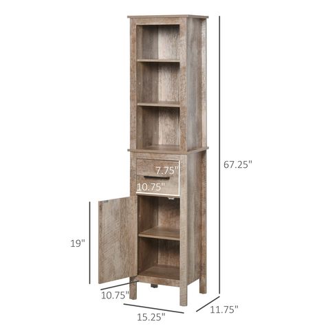 Tall Cabinet With Doors, Narrow Bathroom Cabinet, Wooden Bathroom Storage, Slim Bathroom Storage Cabinet, Freestanding Bathroom Storage, Tall Bathroom Storage Cabinet, Tall Bathroom Storage, Armoire D'angle, Bathroom Tall Cabinet