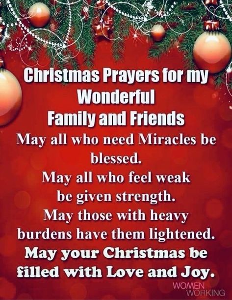 Christmas Prayer For Family, Prayer For Family And Friends, Holiday Prayers, Merry Christmas Eve Quotes, Christmas Prayers, Inspirational Christmas Message, Christmas Eve Quotes, Christmas Greetings Quotes, Christmas Greetings Messages