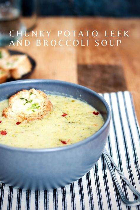 Broccoli Leek Potato Soup, Leek And Broccoli Soup, Soup Lovers, Broccoli And Potatoes, Creamed Leeks, Potato Leek, Healthy Soups, Potato Leek Soup, Best Soup Recipes