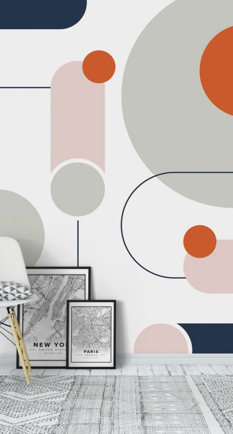 FOCUS ON: CIRCLES & CURVES — CLAIRE HEFFER DESIGN Shapes Wall Mural, Abstract Shapes Wallpaper, Graphic Circle, Shapes Wallpaper, Watercolor Wallpaper Iphone, Lines Abstract, Iphone Wallpaper Glitter, Wall Paint Designs, Wallpaper Abstract