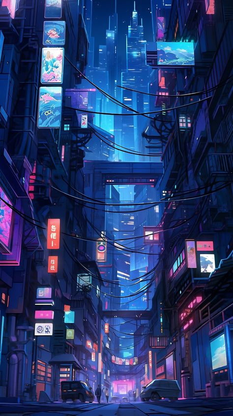 Japanese Cyberpunk, Ville Cyberpunk, Famous Anime, Anime City, Cyberpunk Anime, City Background, Top Anime, Cyberpunk Aesthetic, Cyberpunk City