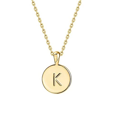 PAVOI 14K Gold Plated Initial Letter Pendant Necklace for Women | Gold Alphabetical Initial Necklace Necklace For Women Gold, Gold Initial Necklace, Letter Pendant Necklace, Letter Bracelet, Initial Necklace Gold, Jewelry Images, Gold Initial, Letter Pendants, Initial Letter