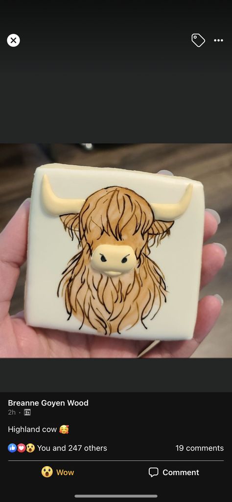 Highland Cow Cookies Royal Icing, Highlander Cow Cookies, Cow Skull Cookies, Farm Cookies Decorated, Highland Cow Sugar Cookies, Highland Cow Cookies Decorated, Highland Cow Cookies, Royal Cookies, British Party