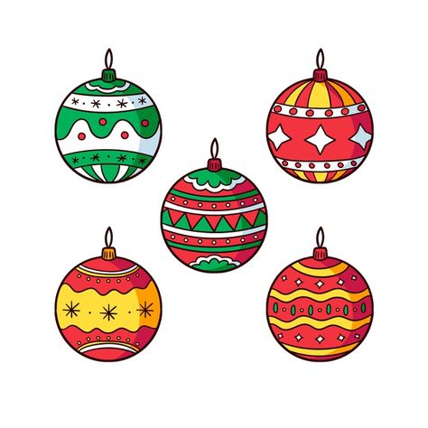 Hand drawn christmas balls collection | Free Vector #Freepik #freevector #christmas Christmas Balls Drawing, Art Christmas Ornaments, Vintage Christmas Balls, Flat Christmas Tree, Hand Drawn Christmas, Merry Christmas Text, Merry Christmas Background, Ornament Drawing, Christmas Balls Decorations