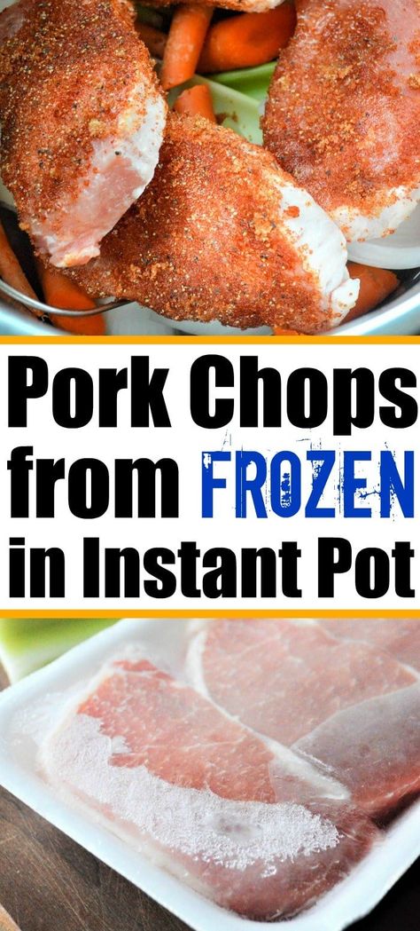 Frozen Pork Chops Instant Pot, Pork Chops In Instant Pot, Pork Chops In Crock Pot, Instapot Pork Chops, Frozen Pork Chops, Pork Chops Instant Pot, Cooking Frozen Pork Chops, Pressure Cooker Pork Chops, Pressure Cooker Pork