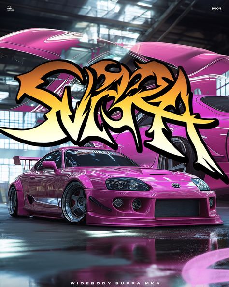 Pink Supra Mk4, Widebody Supra, Pink Supra, Toyota Mk4 Supra, Cars Supra, Supra Car, Sick Cars, R34 Skyline, Supra Mk4