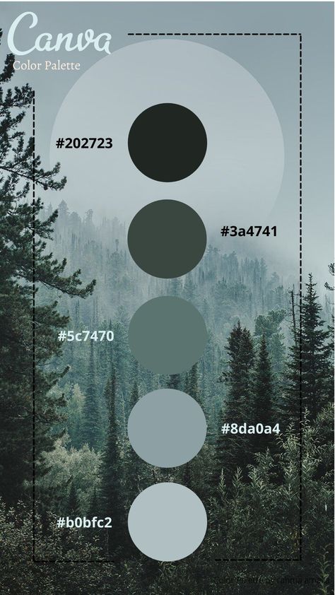 Forest Color Palette Hex Codes, Mystical Colour Palette, Canva Color Pallete Code, Shading Color Palette, Mystic Color Palette, Mystical Color Palette, Canva Palettes Color, Canva Colour Palettes, Element Color Palette