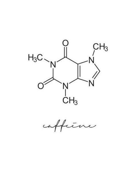 Caffeine Molecule Coffee Print Coffee Prints Chemistry ArtEtsy Caffeine Molecule Art, Caffeine Molecule Tattoo, Formula Chemistry, Chemistry Tattoo, Molecule Art, Coffee Prints, Molecule Tattoo, Chemistry Art, Caffeine Molecule