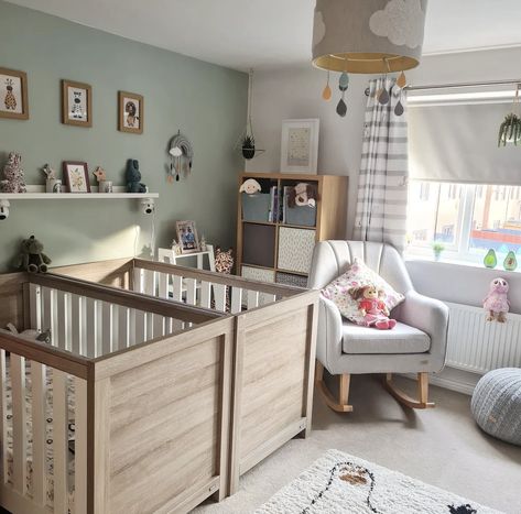 👀 Spotted! Our Modena Cot Beds side by in this twin nursery 👶 💞 👶. I spy our Noah Rocking Chair also. The most beautiful nusery 🫶. Vintage Baseball Nursery, Rustic Woodland Nursery, Bed Cot, Twin Nursery, Contemporary Nursery, Nursery Room Themes, Dreamy Nursery, Nursery Decor Inspiration, Hot Air Balloon Nursery