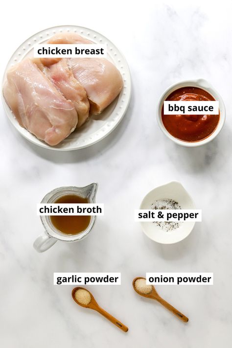 Instant Pot BBQ Chicken is a one-pot 30-minute dinner idea that makes a healthier version of your classic pulled chicken! With a homemade BBQ sauce, tender fall apart chicken is at your saucy fingertips. A quick and easy, freezer-friendly recipe that makes meal prep easy. Serve as a topping, as a side, or a filling in a delicious wrap! Bbq Chicken Instant Pot, Instant Pot Pulled Chicken, Instant Pot Bbq Chicken, Bbq Chicken Breast Recipe, Meal Prep Easy, Bbq Sauce Chicken, Bbq Chicken Breast, Homemade Bbq Sauce, Barbeque Chicken