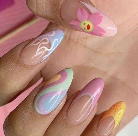 Unghie Nail Art, Colorful Nail, By Any Means Necessary, Danish Pastel, Her Nails, Pastel Nails, Minimalist Nails, Fire Nails, Funky Nails