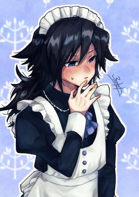 Maid Outfit Anime, Anime Maid, Tomioka Giyuu, Maid Outfit, Maid Dress, Demon Slayer Kimetsu No Yaiba, Anime Boys, Kimetsu No Yaiba, Demon Slayer