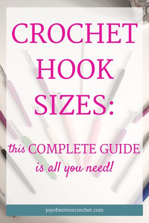 Crochet hook sizes: This Complete Guide Is All You Need! Crochet Terminology. Crochet hook cheat sheets. Free crochet guides. Free Crochet Tutorials. Crochet guide chart. US crochet hook sizes. UK crochet hook sizes. Crochet hook size tutorial. Guide to crochet hooks. Crochet hook sizes chart. Repin this to read, learn & keep it forever. via @http://pinterest.com/joyofmotion/ Hook Sizes Chart, Crochet Hook Sizes Chart, Crochet Tutorial For Beginners, Free Crochet Tutorials, Crochet Guide, Crocheted Tops, Crochet Terminology, Crochet Beginner, Steel Crochet Hooks