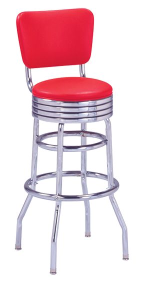 Red Bar Stool, Restaurant Stools, Retro Bar Stools, Bar Table And Stools, Red Bar, Vintage Bar Stools, Retro Diner, Dinette Sets, Vintage Stool