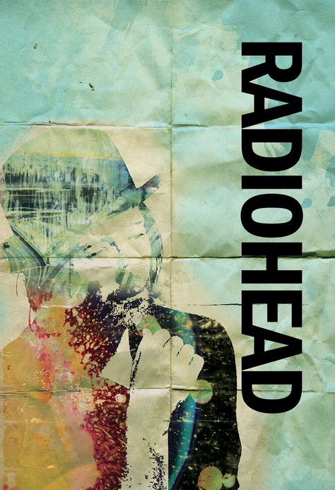 Grunge Wall Decor, Radiohead Poster, Radiohead Albums, Music Poster Design, Thom Yorke, Rock Posters, Meal Deal, Band Posters, Radiohead