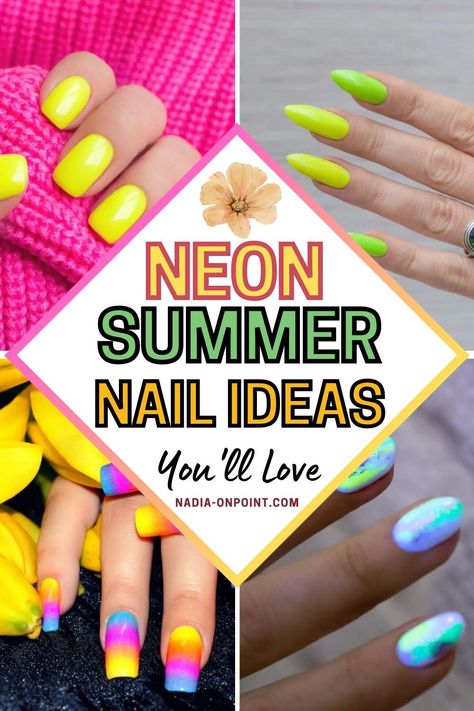 Nail Ideas Aesthetic! Are you looking to shine this summer with some Neon Summer Nails? Here you'll find the best neon summer nails designs | neon summer nails short | neon summer nails almond | neon summer nails aesthetic | neon fashion 80s summer nails | neon summer nails ideas | neon summer nails french | neon summer nails yellow | neon summer nails easy | neon summer nails trendy | neon summer nails green | unique summer nails neon | hot summer nails neon #summer #neon #nails 80s Neon Nails, Neon Summer Nails Designs, Hot Summer Nails Neon, Nails Yellow Neon, Nails Ideas Neon, Neon Summer Nails, Summer Nails Neon, Summer Vacation Nails, Vacation Nails Beach