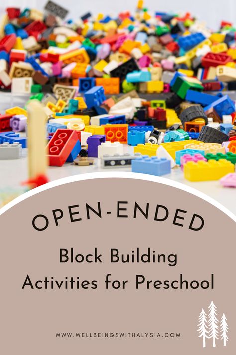 Foster creativity and spatial awareness with our Open-Ended Block Building Activities for preschoolers! 🧱 Explore versatile play ideas that encourage problem-solving and imagination. Elevate early learning through hands-on construction fun. Unleash the potential in your young builders today! 🌈🏗️ #PreschoolActivities #BlockPlay #CreativeLearning #SpatialAwareness #EarlyChildhoodEducation Blocks Activities For Preschoolers, Block Ideas For Preschool, Block Centre Ideas Kindergarten, Preschool Blocks Center, Block Play Ideas Preschool, Blocks Area Preschool, Building Study Creative Curriculum Ideas Preschool, Construction Ideas For Preschool, Block Area Ideas Preschool