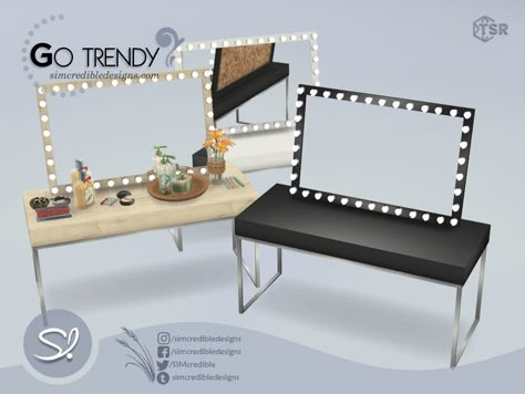 The Sims Resource - Go Trendy Lighting Table [vanity-like] Sims 4 Cc Lamp Lighting, Sims 4 Makeup Table Cc, Sims 4 Cc Simcredible, The Sims 4 Cc Furniture Floor, Vanity Table Sims 4 Cc, Sims 4 Cc Girly Furniture, Sims4 Vanity, Sims 4 Vanity Table, Sims 4 Lamp Cc