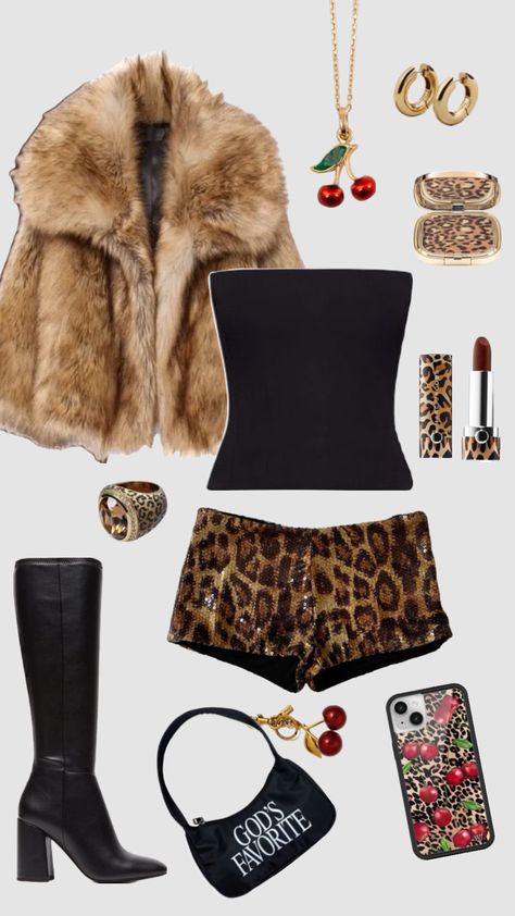 Leopard print outift Cheetah Print Outfits, Leopard Print Outfits, Leopard Outfits, Fest Outfits, Event Outfit, Cute Comfy Outfits, Outfit Look, Mode Inspo, 2000s Fashion