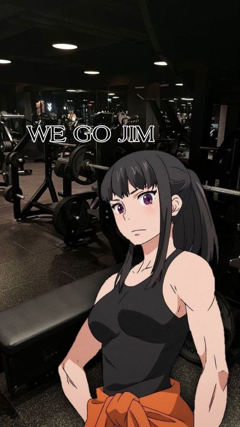 We Go Gym Anime, Muscle Mommy Wallpaper, Animes Gym Girl, Anime Gym Wallpaper, Gym Wallpaper, Buff Women, Gym Art, Cyberpunk Anime, Bff Quotes Funny