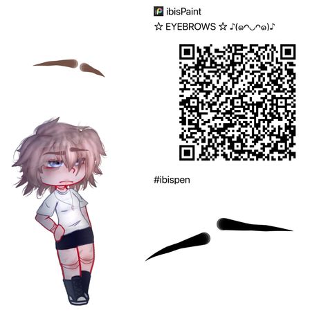 Gacha Life Ibispaint Brush, Gacha Life Ibis Paint Code, Ibis Paint Brush Code For Gacha, Eyebrow Qr Code Ibis Paint, Ibis Paint Brush Code Eyebrows, Gacha Eyebrows Qr Code, Eyebrow Brush Ibis Paint, Gacha Eyebrows, Gacha Brush Ibispaint Code