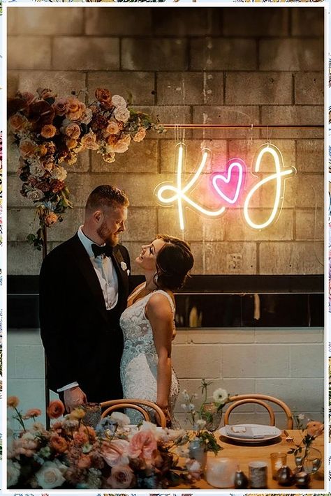 Discover the ideal signs to enhance your big day on Amazon. Wedding Led Sign, Neon Sign For Wedding, Sign For Wedding, Initial Sign, Wedding Initials, Event Backdrop, Anniversary Event, Neon Sign Bedroom, Reception Signs