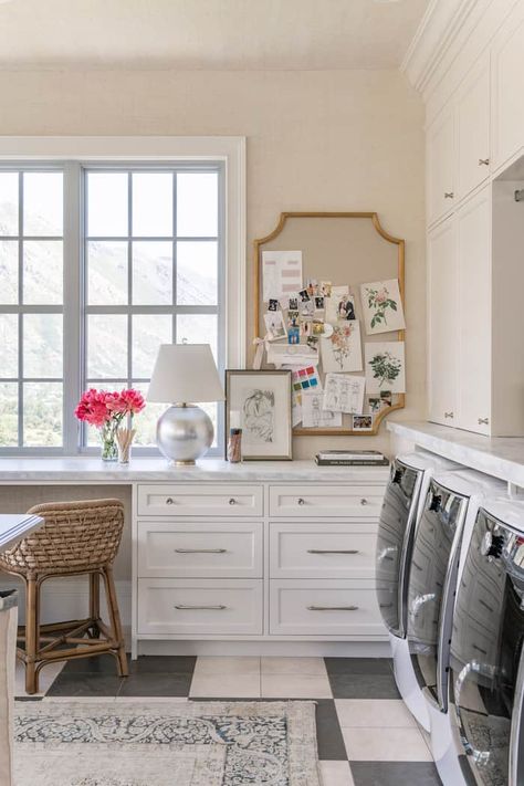 Tan Rooms, Luxe Laundry, Alice Lane Home, Best White Paint, Mud Rooms, Rachel Parcell, White Drawers, Laundry Room Storage, Laundry Mud Room