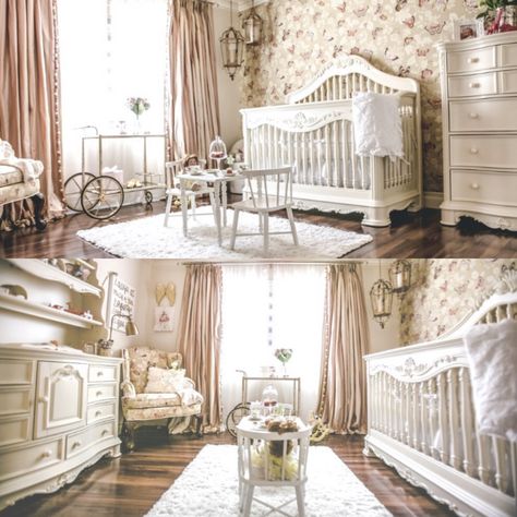 Victorian Nursery Victorian Nursery Ideas, Georgian Nursery, Victorian Style Nursery, French Country Nursery Ideas, Victorian Nursery Vintage, Victorian Bedroom Bloxburg, Fairytale Nursery Girl, Pink Vintage Nursery, Victorian Baby Nursery