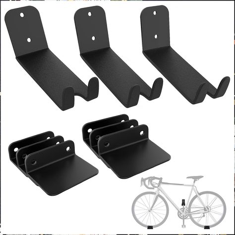 WALMANN 3 Pack Bike Pedal Hanger Wall Mount, Heavy Duty Horizontal Bike Rack for Garage Wall, Bike Display Stand for Home Hol Bike Hanger Wall, Indoor Bike Rack, Bike Display, Indoor Bike Storage, Bike Rack Garage, Bike Rack Wall, Bike Storage Solutions, Bike Hooks, Bike Wall Mount