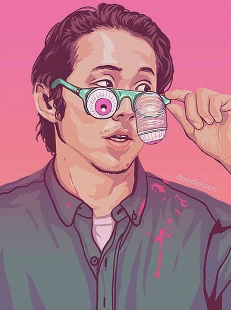 Glenn Rhee Artwork || I luv this!! (Not Mine) Glenn Twd Fanart, Twd Drawings, Glenn The Walking Dead, Walking Dead Fan Art, Twd Memes, Glenn Rhee, Walking Dead Art, Walking Dead Memes, Dead Memes