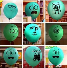 Image result for allen the amazing world of gumball Funny Faces To Draw On Balloons, Alan Amazing World Of Gumball, Gumball And Darwin Birthday Party Ideas, Gumball Face Expression, Amazing World Of Gumball Birthday Party, Alan Tawog, Cartoon Network Party, Gumball Party, Balloon Face