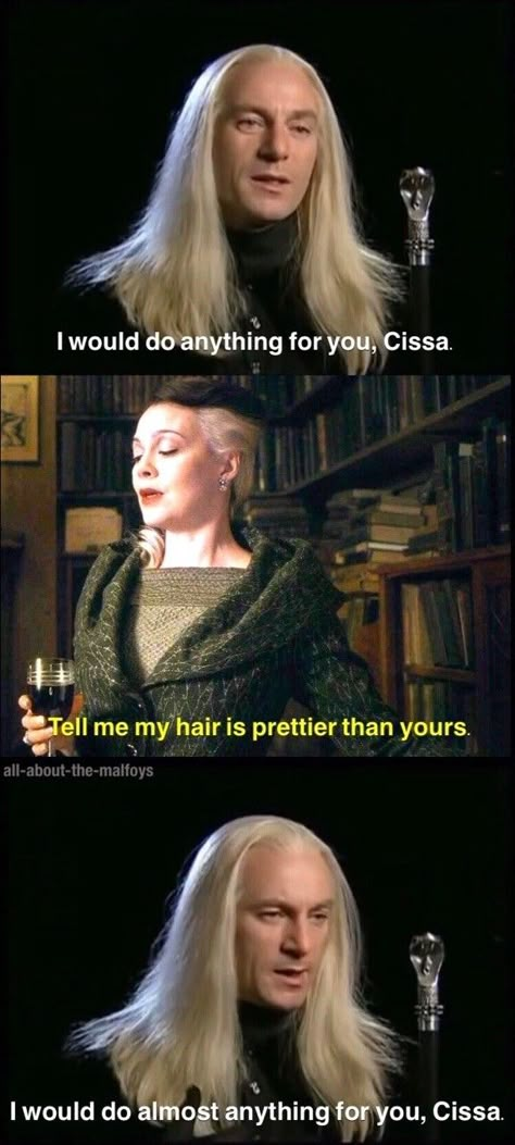 Harry Potter Scene, Lucius Malfoy, Houses Of Hogwarts Memes, Harry Potter Feels, Draco Harry Potter, Harry Potter Puns, Harry Potter Pin, Harry Potter Comics, Harry Potter Pictures