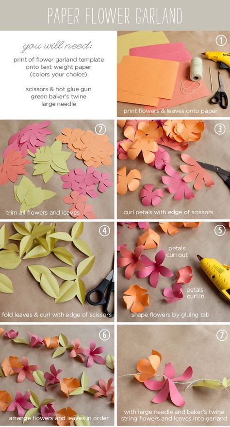 Paper Flower Garland, Paper Flower Garlands, Fleurs Diy, בר מצווה, Flower Garland, Make Paper, Diy Garland, Paper Garland, Paper Flowers Diy