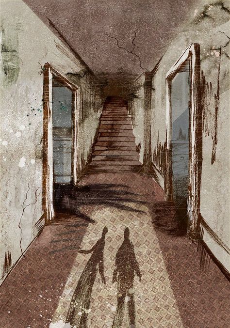 Hallway Drawing, Creepy Hallway, Creepy Artwork, Scary Drawings, Scary Art, Creepy Art, Classical Music, Dark Art, Nature Lover