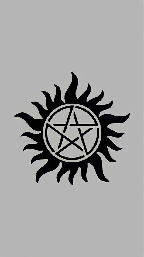 Supernatural Pentagram, Supernatural Logo, Supernatural Party, Anti Possession Tattoo, Supernatural Symbols, Pentagram Tattoo, Supernatural Impala, Supernatural Star, Protection Tattoo