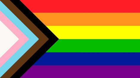 Lbgtq Colors Flag, New Pride Flag, Lgbtq Flags Aesthetic, Hetero Flag, Pride Flag Wallpaper, Flag Redesign, Brown People, Rainbow Pride Flag, Trans Pride Flag