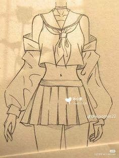 Sketch Clothes Ideas, Beautiful Manga Art, Anime Dress Sketch, Baggy Sleeves Drawing Reference, Easy Hair Drawings Step By Step, Clothes Design Drawings Sketches, Kawaii Outfits Drawing, What Do You See Draw It, Halloween Sketchbook