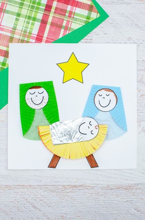 Nativity Activities For Toddlers, Mary And Joseph Craft Preschool, Toddler Nativity Crafts, Mary And Joseph Craft, Happy Birthday Jesus Crafts, Lifewise Academy, Jesus Centered Christmas, Christmas Sunday School Crafts, Baby Jesus Craft