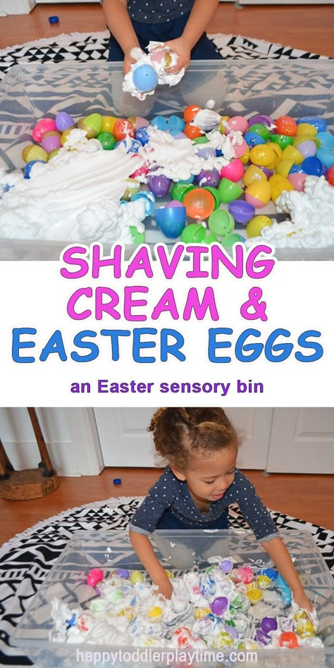 EGGSHAVINGPIN Shaving Cream Easter Eggs, Easter Sensory, Easter Activities For Toddlers, Easter Crafts Preschool, Easter Crafts For Toddlers, Easter Preschool, Easter Activities For Kids, Toddler Sensory, Spring Preschool