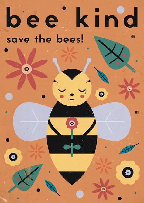 Carly Watts Art & Illustration: Save The Bees! #Bienen www.apidaecandles.de Carly Watts, March Signs, Bee Positive, Bee Quotes, English Thoughts, I Love Bees, Bee Friendly, Bee Art, Be Mindful