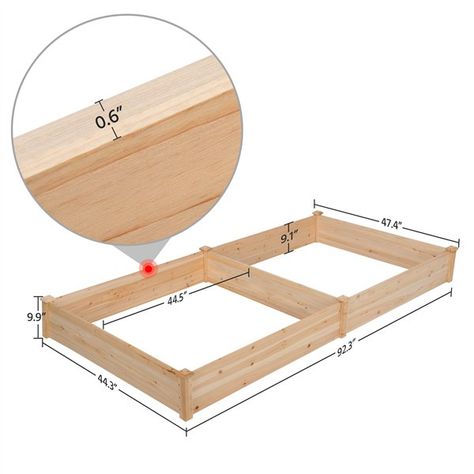 Yaheetech Wooden Raised Garden Bed Simple Planter Patio Yard Greenhouse Dividable Separate Parts for Vegetable Flower Planting Outdoor Indoor - Walmart.com - Walmart.com Yard Greenhouse, Vegetable Garden Boxes, Flower Planting, Wooden Raised Garden Bed, Wooden Garden Bed, Practical Garden, Raised Garden Bed Kits, Deck Planters, Elevated Gardening