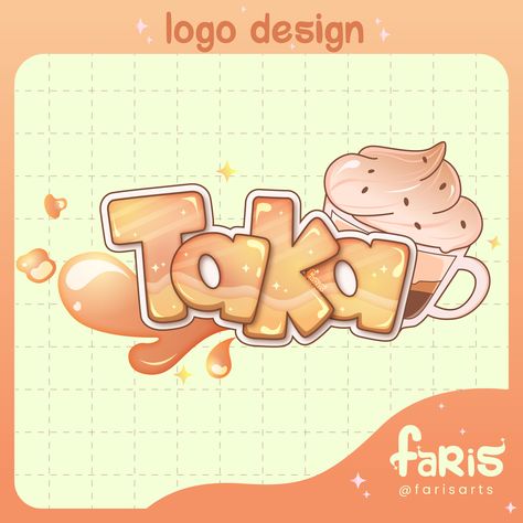 Jasmin Felipe - Taka (Vtuber Logo) Watermark Logo Design, Anime Logos Design, Cute Logo Design Pink, Cute Fonts Alphabet Cursive, Cute Fonts Dafont, Cute Fonts Alphabet Bubble, Cute Fonts Alphabet Doodles, Pink Hair Blue Eyes, Aesthetic Logos