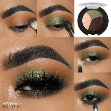 Brown Eye Makeup, Green Eye Makeup, Baked Eyeshadow, Makeup For Black Skin, Brown Eye, Eye Makeup Steps, Green Eye, Makijaż Smokey Eye, Makeup Eyes