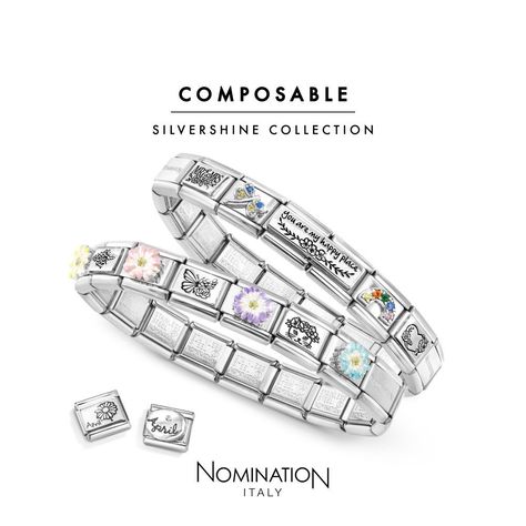 Nomination charms Nomination Bracelet, Nomination Charms, Pandora Bracelet Designs, Italian Bracelet, Crystal Anklet, Jewellery Bracelets, Rose Gold Charms, Beginner Crochet Projects, Turquoise Crystal