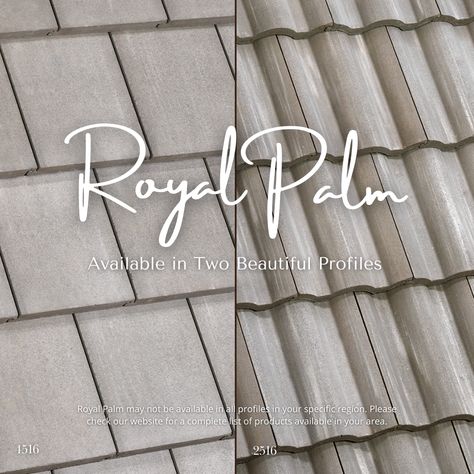 Regal, elegant and stunning — three perfect words to describe our June #ColoroftheMonth, Royal Palm*. This light gray concrete roof tile provides effortless sophistication and heightened curb appeal fit for the grandest of properties. Learn more about how to design a gorgeous exterior using Royal Palm by visiting our website: https://eagleroofing.com/design-corner/june-2024-color-of-the-month/  *Availability varies by region. Concrete Roof Tiles Colors, Palm Craft, Concrete Roof Tiles, Color Of The Month, Hatch Pattern, Tile Roof, Gray Concrete, Roof Maintenance, Concrete Roof