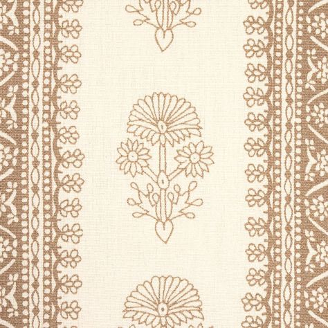 Inspired by traditional Indian block prints, Hyacinth Indoor/Outdoor by Mark D. Sikes is a stylish high-performance fabric that can stand up to the elements. Perfect for upholstery, pillows or windows, this versatile flower design has ditzy floral borders that can be cut off and used creatively to elevate indoor and outdoor décor.  Sold as a 2-yard minimum  Horizontal Repeat: 54" (137cm)  Vertical Repeat: 36" (91cm)  Match: Full Width  Content: 100% Acrylic    Abrasion: Martindale 30,000    Care Instructions: Wash Mark Alexander Fabric, Block Print Pattern Textiles, Indian Fabric Prints, Block Print Motifs, Block Print Border, Festive Embroidery, Block Print Art, Rattan Pattern, Indian Block Print Fabric