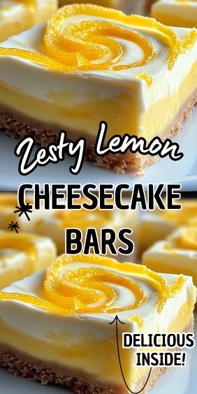 Zesty Lemon Cheesecake Bars Cheesecake Lemon, Strawberry Cheesecake Bites, Homemade Graham Cracker Crust, Lemon Cheesecake Bars, Lemon Brownies, Butter Alternative, Brownie Cheesecake, Lemon Twist, How To Make Cheesecake