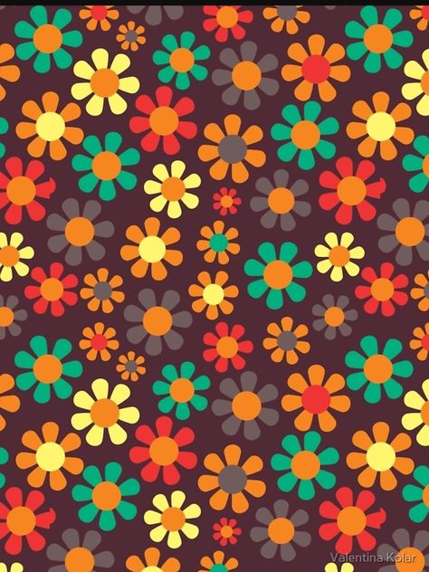 60s Flower Pattern, 60s Patterns, Flower Daisy, Hippie Flowers, Theme Background, Deco Boheme, Hippie Wallpaper, Vintage Hippie, Flower Phone Wallpaper