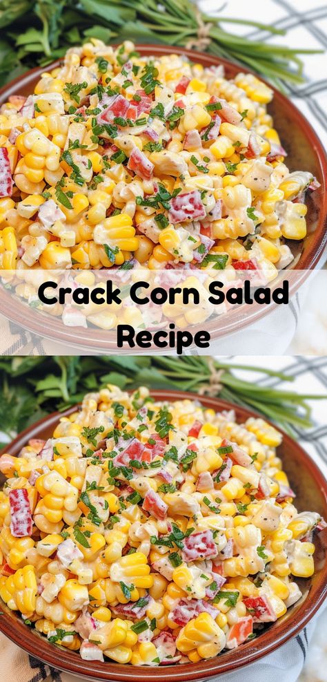 Quick Crack Corn Salad Recipe: Tasty, easy, and perfect for parties. Cold Corn Salad, Corn Salad Recipe Easy, Easy Corn Salad, Healthy Corn, Corn Salad Recipe, Corn Salad Recipes, Corn Recipes, Corn Salad, Corn Salads