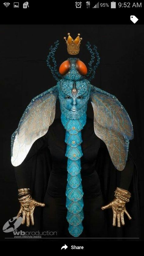 Dragon Fly Costume, Fly Costume, Fancy Dress Competition, Cardboard Costume, Art Costume, Fx Makeup, Dragon Fly, Ballet Costumes, Eva Foam